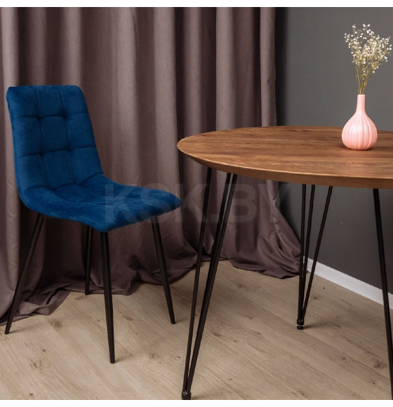 Стул DALLAS, синий велюр 86/черный (68749) 