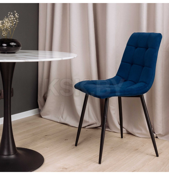 Стул DALLAS, синий велюр 86/черный (68749) 