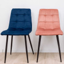 Стул DALLAS, синий велюр 86/черный (68749) 