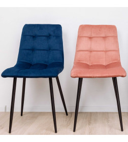 Стул DALLAS, синий велюр 86/черный