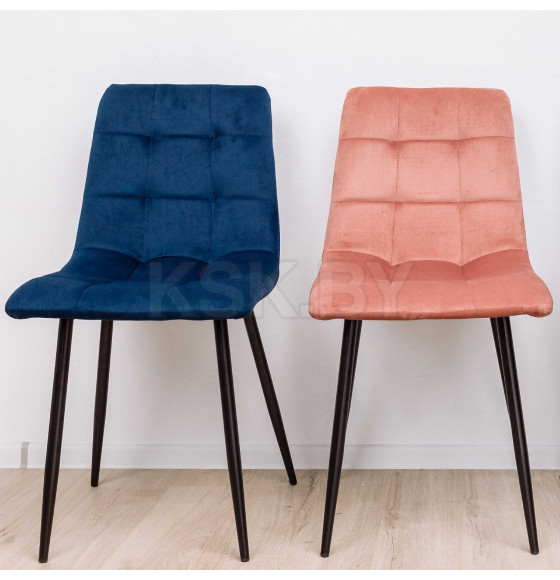 Стул DALLAS, синий велюр 86/черный (68749) 