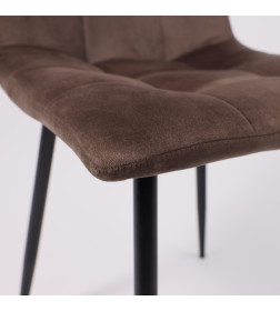 Стул DALLAS, темно-бежевый велюр 38/черный