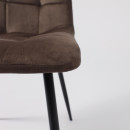 Стул DALLAS, темно-бежевый велюр 38/черный (68748) 