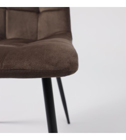 Стул DALLAS, темно-бежевый велюр 38/черный