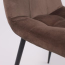 Стул DALLAS, темно-бежевый велюр 38/черный (68748) 