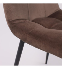 Стул DALLAS, темно-бежевый велюр 38/черный