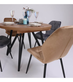 Стул CONGO NEW, капучино велюр G062-11/черный, AksHome