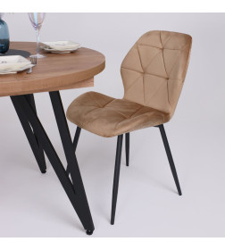 Стул CONGO NEW, капучино велюр G062-11/черный, AksHome