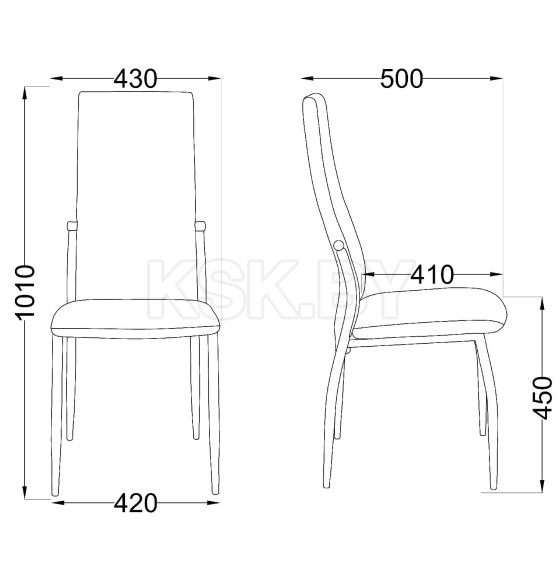Стул DENVER, кремовый/черный, AksHome (90898) 