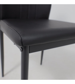 Стул OREO, экокожа, черный/черный