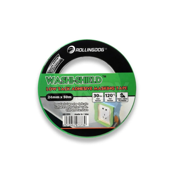 Малярная лента 24мм x 50м Rollingdog WASHI-SHIELD Professional 81390 (81390) 