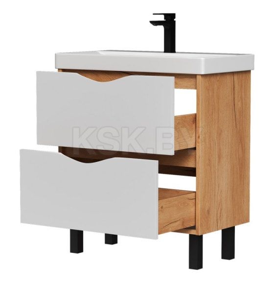 Тумба напольная Volna Barney 70.2Y с умывальником Lake 70 tnBARNEY70.2Y-04-1 (tnBARNEY70.2Y-04-1) 