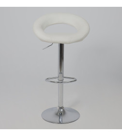 Кресло ROSA, экокожа белый/хром