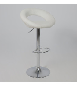 Кресло ROSA, экокожа белый/хром