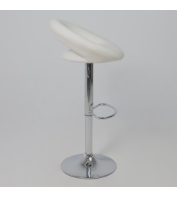 Кресло ROSA, экокожа белый/хром