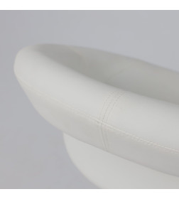 Кресло ROSA, экокожа белый/хром