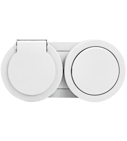 Выключатель 1-кл и розетка с/з с крышкой наружная,IP54, белый Xone Ovivo