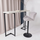 Стул барный BERLIN, (серый велюр/черный) (62686) 