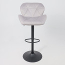 Стул барный BERLIN, (серый велюр/черный) (62686) 