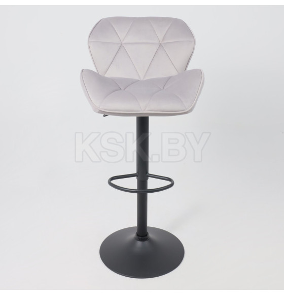 Стул барный BERLIN, (серый велюр/черный) (62686) 