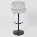 Стул барный BERLIN, (серый велюр/черный) (62686) 