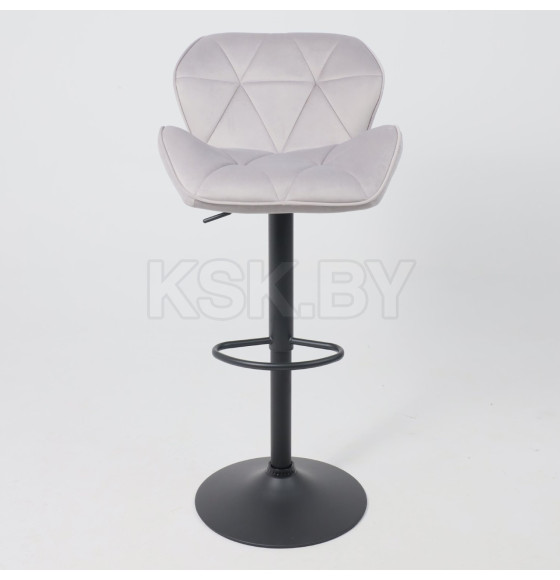 Стул барный BERLIN, (серый велюр/черный) (62686) 