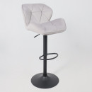 Стул барный BERLIN, (серый велюр/черный) (62686) 