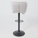 Стул барный BERLIN, (серый велюр/черный) (62686) 