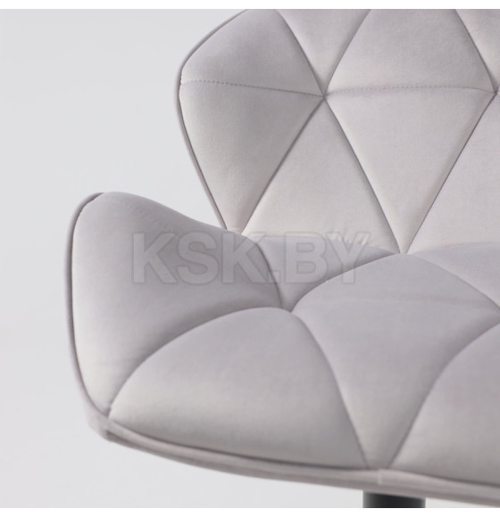 Стул барный BERLIN, (серый велюр/черный) (62686) 