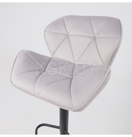 Стул барный BERLIN, (серый велюр/черный) (62686) 