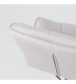 Стул барный BERLIN, (серый велюр/черный)