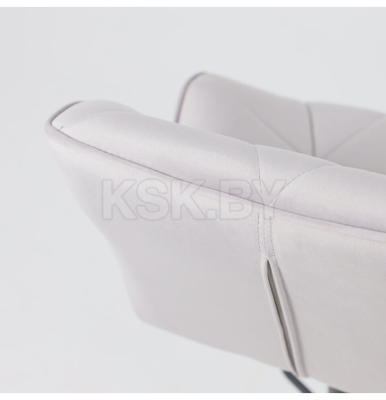 Стул барный BERLIN, (серый велюр/черный) (62686) 