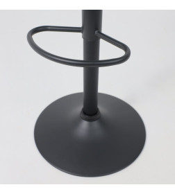 Стул барный BERLIN, (серый велюр/черный)