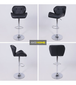 Стул барный BERLIN, (черный/хром)