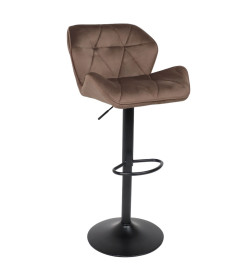 Стул барный BERLIN, (шоколадный велюр HCJ-10/черный)