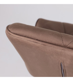 Стул барный BERLIN, (шоколадный велюр HCJ-10/черный)