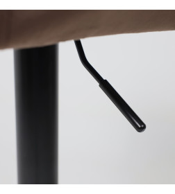 Стул барный BERLIN, (шоколадный велюр HCJ-10/черный)