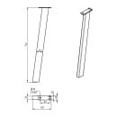 Стол МАЙОН,1300х800х740мм, дуб беленый/черное подстолье КС-60 (82219) 