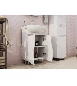 Тумба напольная Volna Adel 50.2D под умывальник Ладога tnADEL50.2D-01