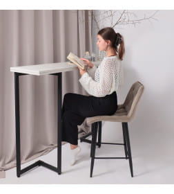 Стул барный VITO, бежевый велюр HLR-08/черный