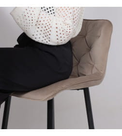 Стул барный VITO, бежевый велюр HLR-08/черный