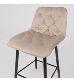 Стул барный VITO, бежевый велюр HLR-08/черный
