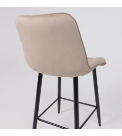 Стул барный VITO, бежевый велюр HLR-08/черный