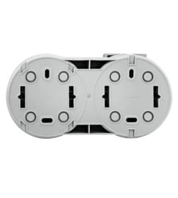 Выключатель 2-кл и розетка с/з с крышкой наружная IP54, серый Xone Ovivo