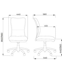 Кресло поворотное EVA, ткань-сетка, (салатовый)