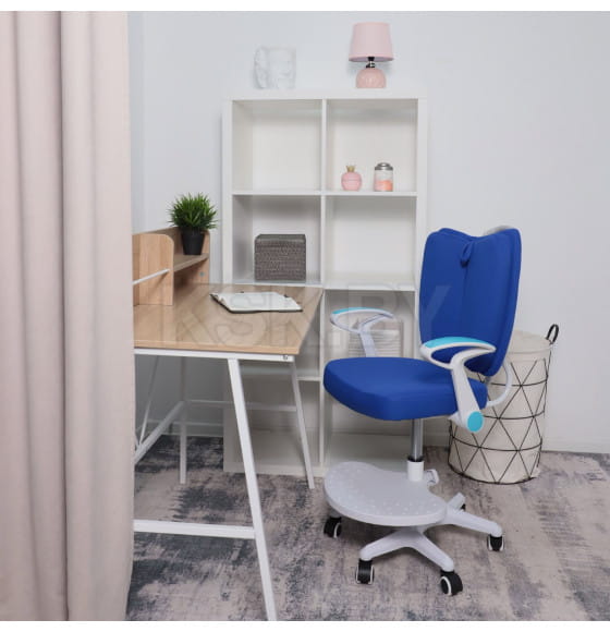 Кресло поворотное PEGAS, ткань, (синий) (75263) 