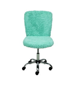 Кресло поворотное FLUFFY, искусственный мех, мятный
