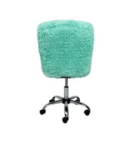 Кресло поворотное FLUFFY, искусственный мех, мятный