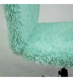Кресло поворотное FLUFFY, искусственный мех, мятный