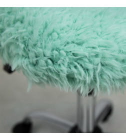 Кресло поворотное FLUFFY, искусственный мех, мятный